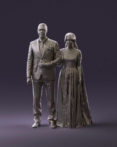 Wedding Bride & Groom Couple 1 Figure