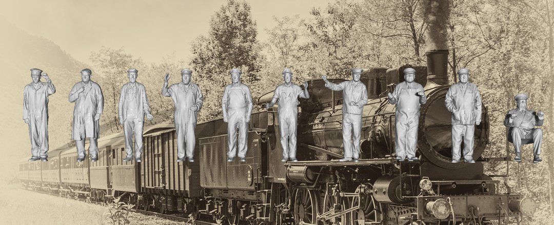 N001 N Scale Steam/Train Driver Group