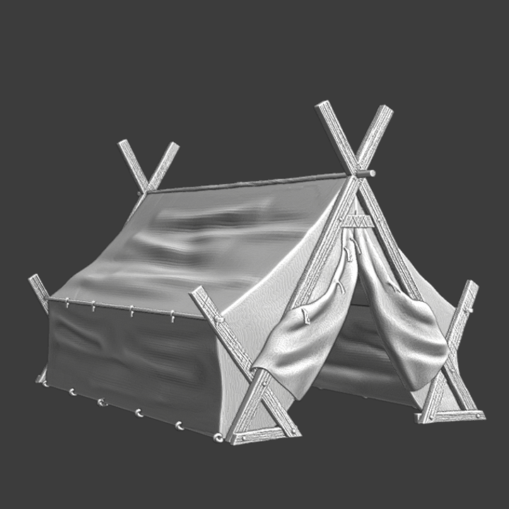 Medieval large infantry tent