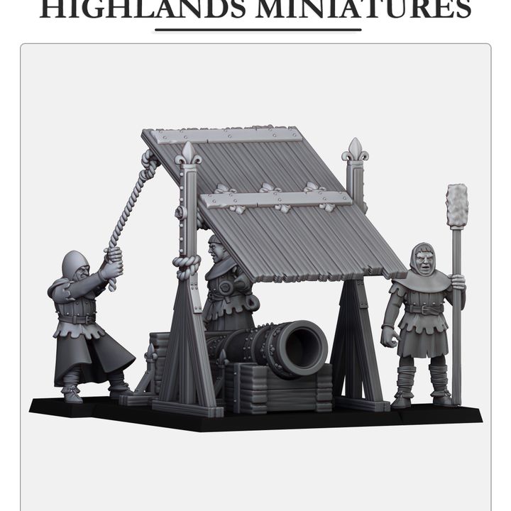 Highlands Miniatures - 32mm Gallia Bombard with Crew