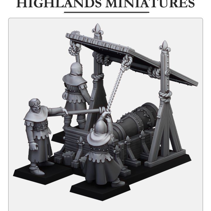 Highlands Miniatures - 32mm Gallia Bombard with Crew