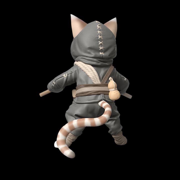 Grass Hopper - Ninja Cat with Nunchaku