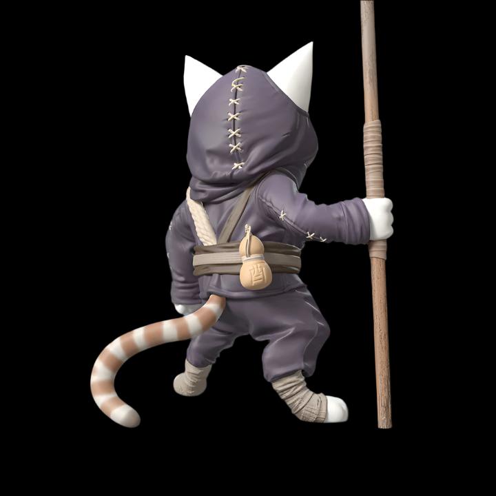 Grass Hopper - Ninja Cat with Staff