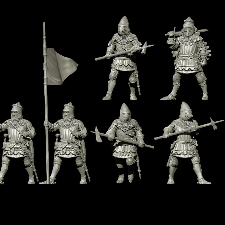 EDS0040 28mm Knights with poleaxe