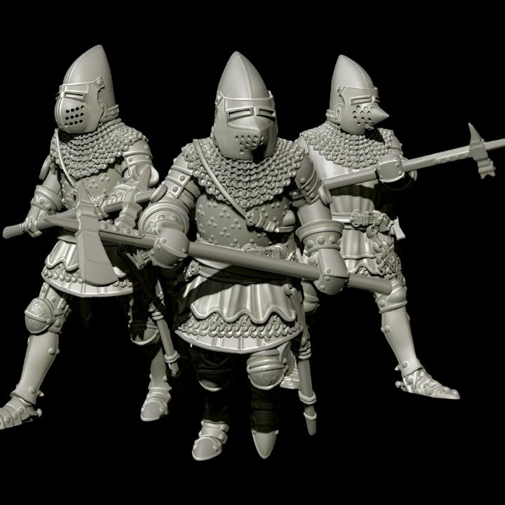 EDS0040 28mm Knights with poleaxe