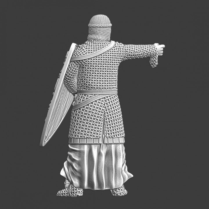 NCM075 Medieval crusader knight pointing