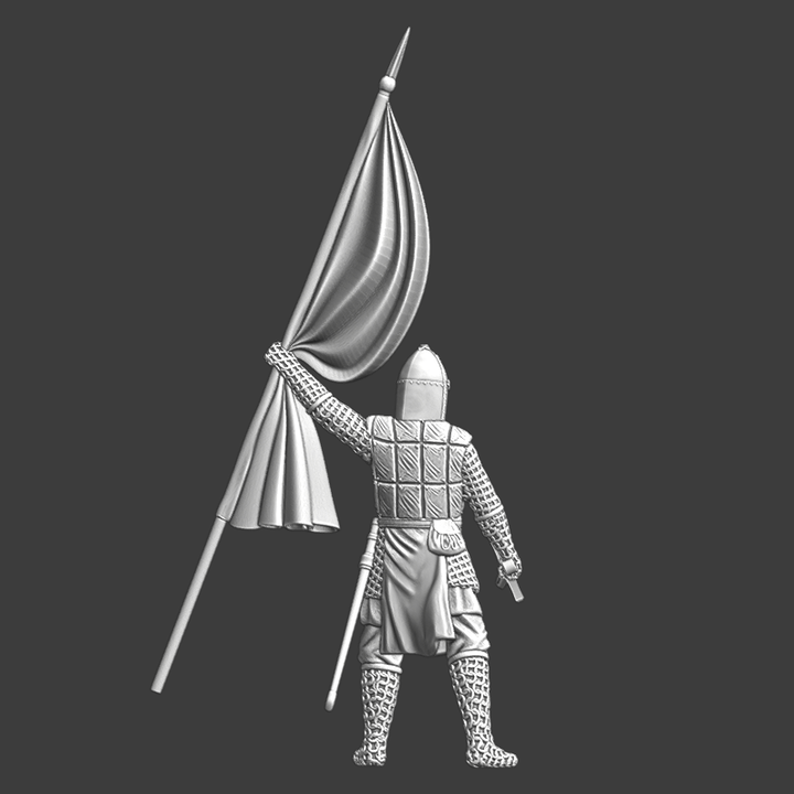 NCM094 Medieval Hospitaller/Templar Knight with banner