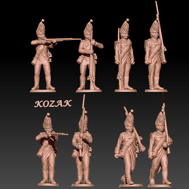 KOZ010 - Napoleonic Russian Pavlov grenadiers 1812 set 1