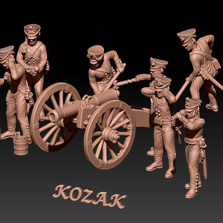 KOZ001 - Napoleonic Russian light artillery wearing shako 1813