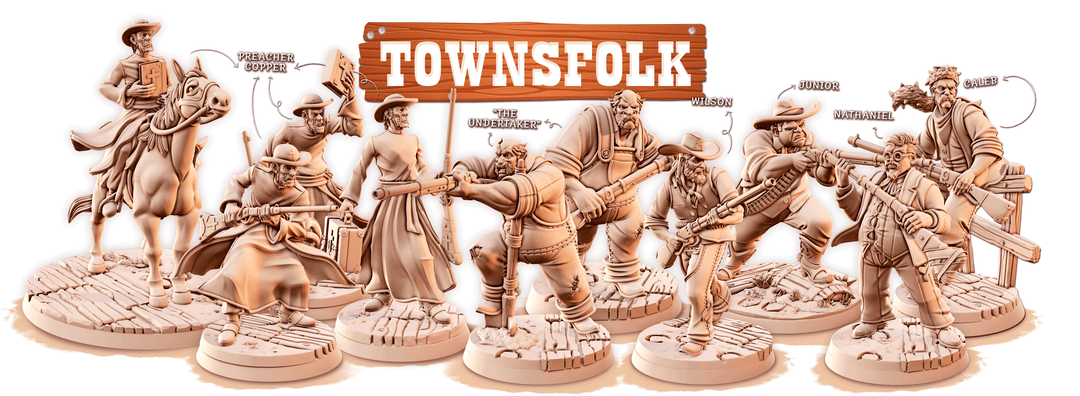 WW001 Wild West - Townsfolk 28mm 1:56