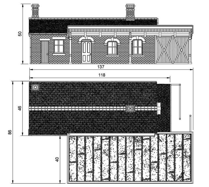 GM812A – GWR Station TT120/3mm Scale