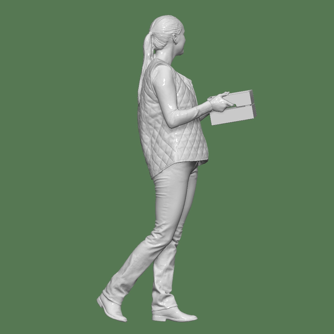 Mm1036 Female Shop Keeper With Veg Box Figure