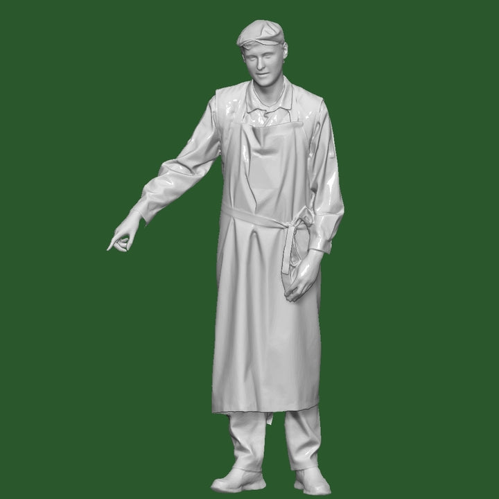 Mm1038 Male Shop Keeper With Hand Out Figure