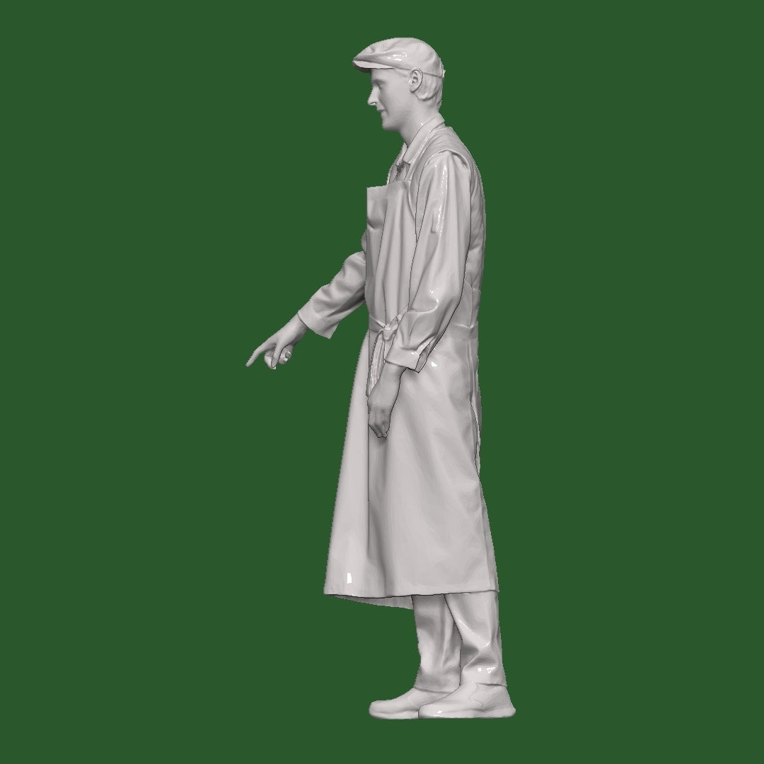 Mm1038 Male Shop Keeper With Hand Out Figure