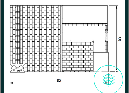 FM008E – Low Relief Terrace House w Close HO Scale