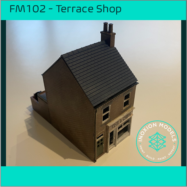 FM102E – Low Relief Terrace Shop HO Scale