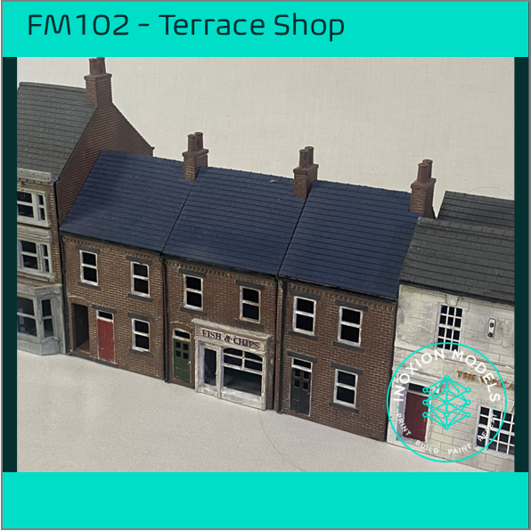 FM102E – Low Relief Terrace Shop HO Scale