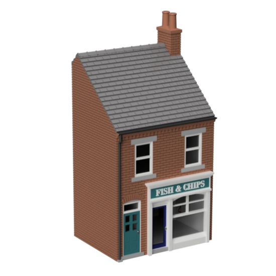 FM102C – Low Relief Terrace Shop HO Scale