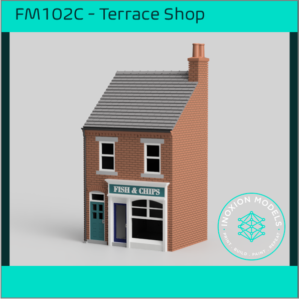 FM102C – Low Relief Terrace Shop HO Scale