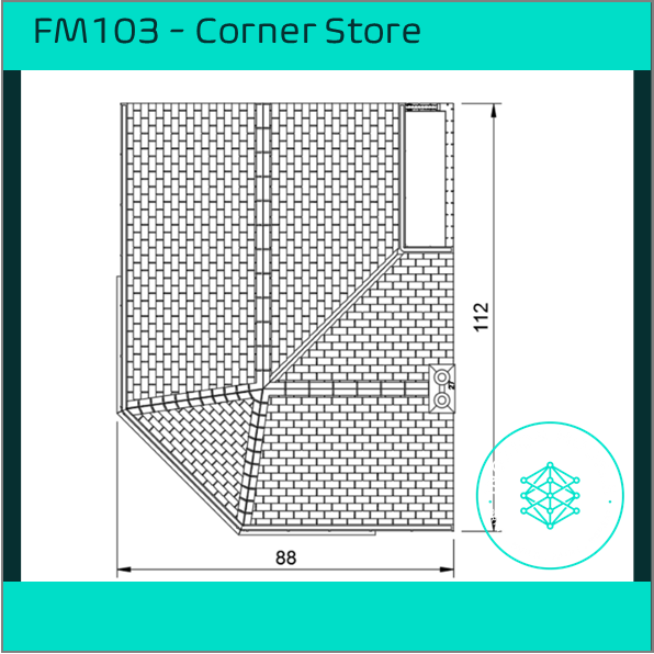 FM103 – Corner Store HO Scale