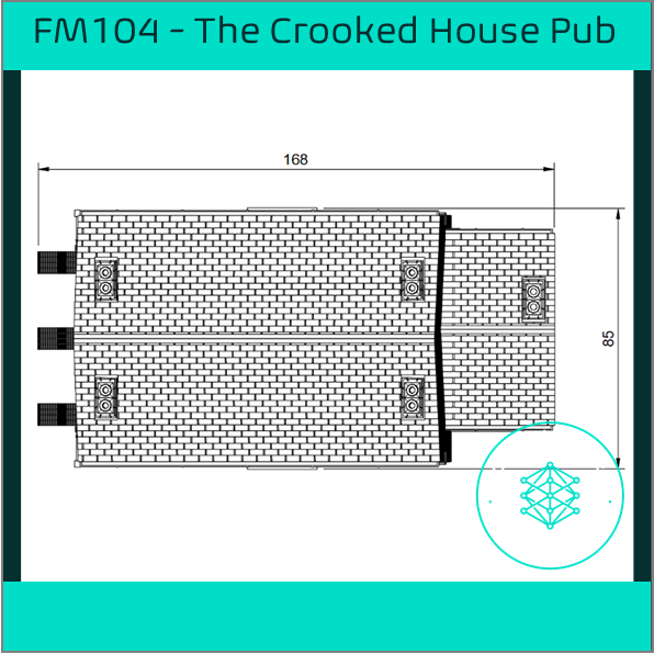 FM104 – The Crooked House Pub HO Scale