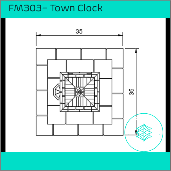 FM303 – English Town Clock OO Scale