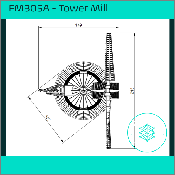 FM305A – Tower Windmill HO Scale