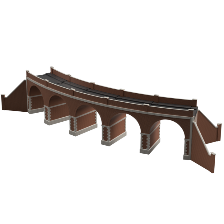 FM911 – Single Track Curved Brick Viaduct OO Scale