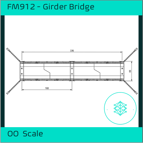 FM912 – Single Track Girder Bridge OO Scale