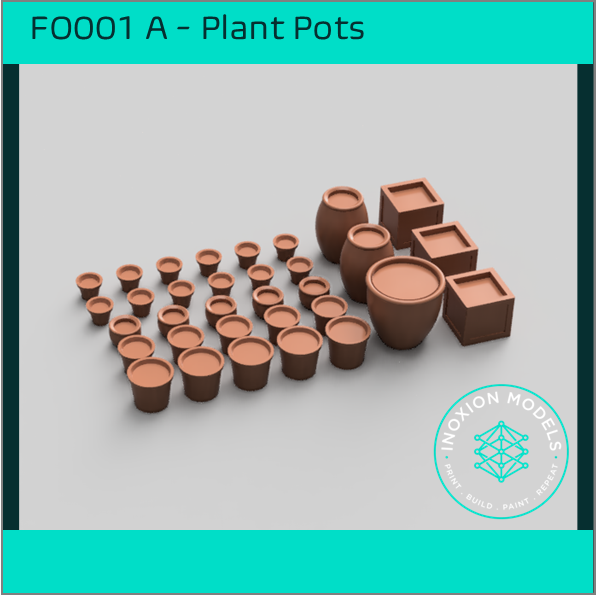 FO001A – Filled Plant Pots HO Scale