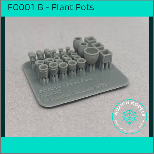 FO001B – Empty Plant Pots HO Scale