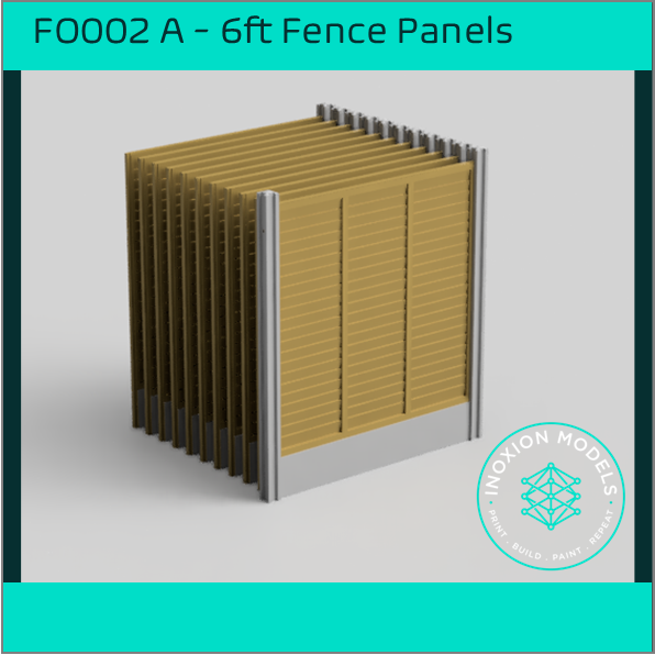 FO002A – 6ft Garden Fence OO Scale