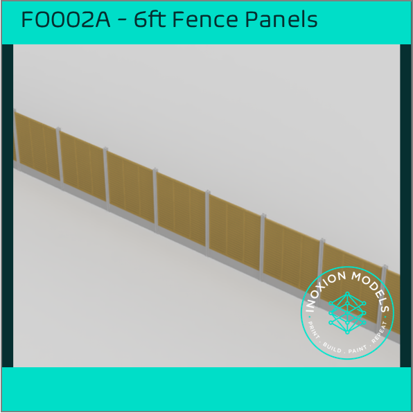 FO002A – 6ft Garden Fence OO Scale