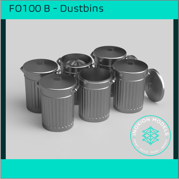FO100B – Dustbins 1:50 Scale