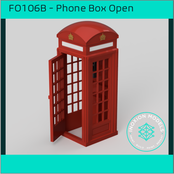 FO106B - Phone Boxes Open Door OO/HO Scale