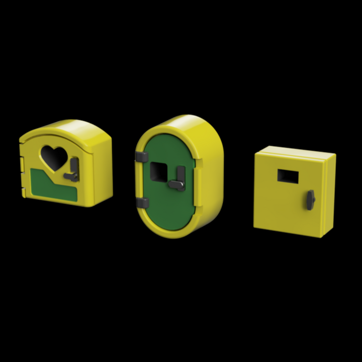 FO117B – Defibrillator Lockers OO/HO Scale