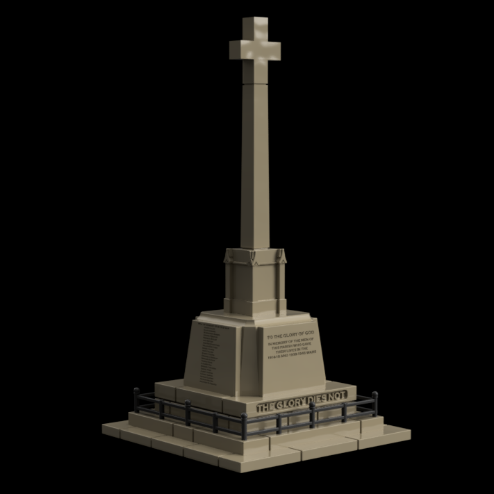 GO118A – War Memorial 3mm - 1:100 Scale