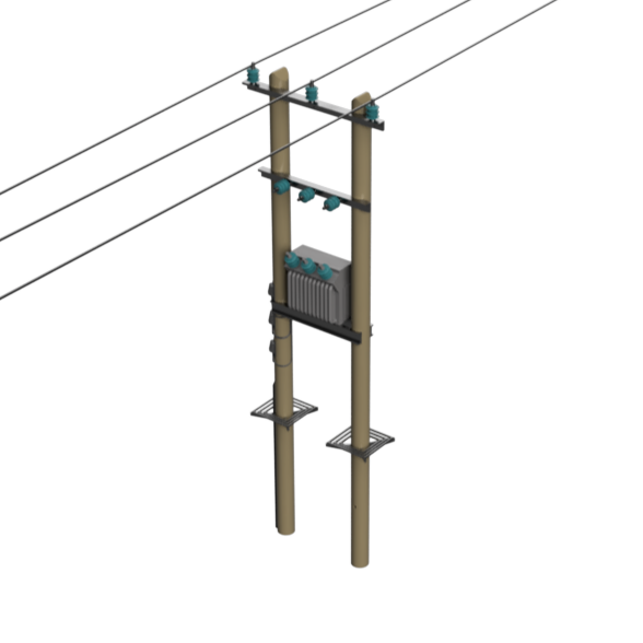 GO211A – Power Poles 3mm - 1:100 Scale