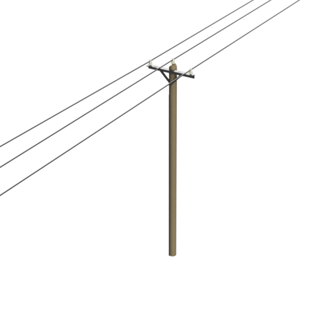 GO211A – Power Poles 3mm - 1:100 Scale