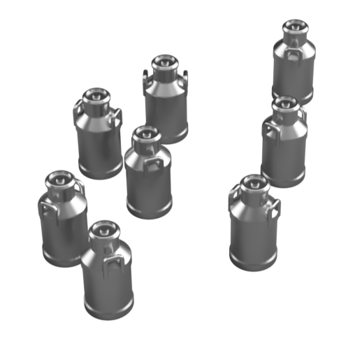 GO301C – Medium Milk Churns 3mm - 1:100 Scale