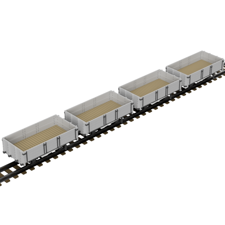 FPC755B – 4x C&MLR 5 ton Open Wagon OO9 Gauge