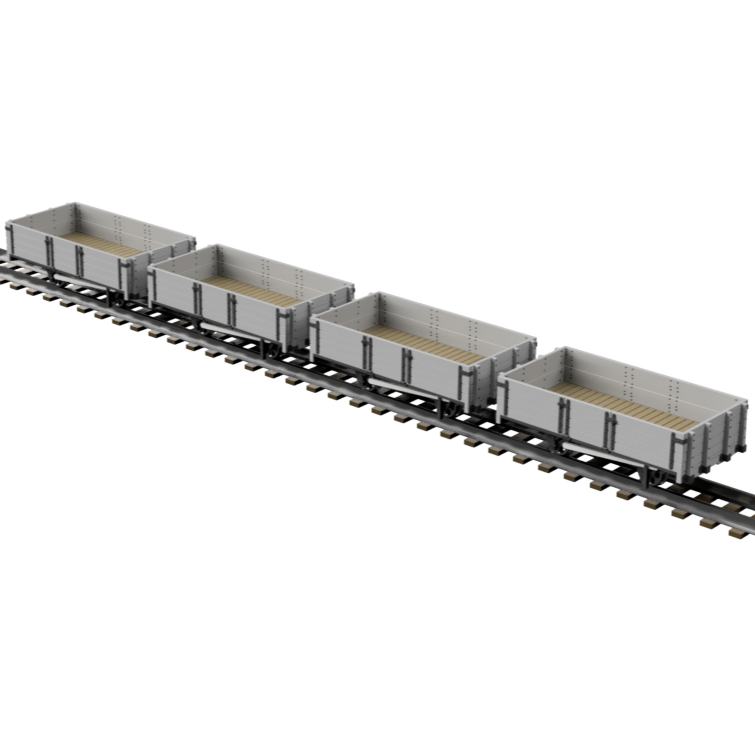 FPC755B – 4x C&MLR 5 ton Open Wagon OO9 Gauge