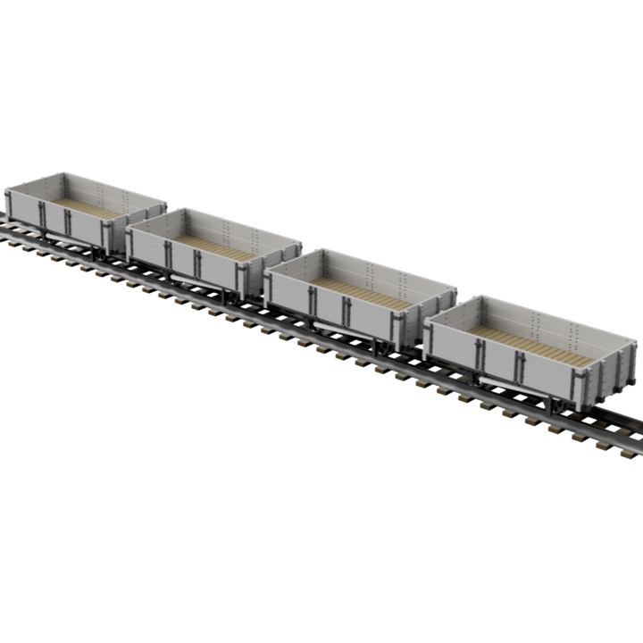 FPC755B – 4x C&MLR 5 ton Open Wagon OO9 Gauge