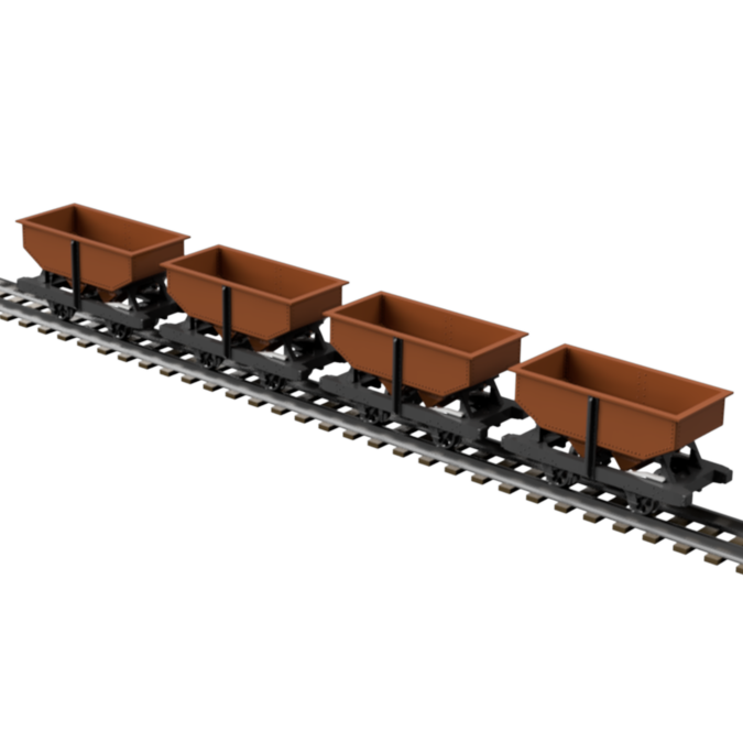 FPC755C – 4x C&MLR 3.5 ton Hopper Wagon OO9 Gauge