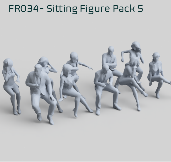 FR034 Sitting Figure Pack 5