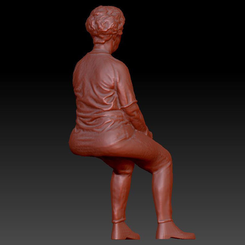 Older Lady Sitting With Mug Of Tea And Gossiping Dsp023 Figure