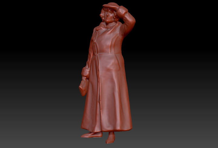 Older Female In Large Coat Dsp118 Figure