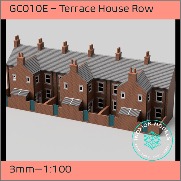 GC010E – 6x Low Relief Terrace House Pack 3mm - 1:100 Scale