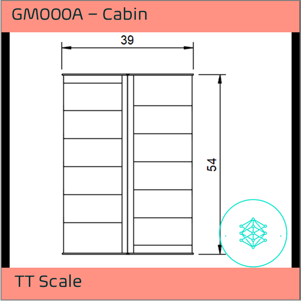 GM000A – Cabin/Garden Shed TT120 Scale