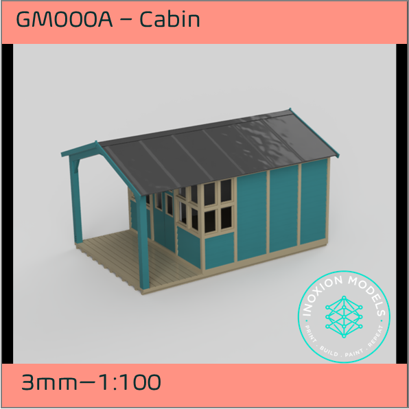 GM000A – Cabin/Garden Shed 3mm - 1:100 Scale